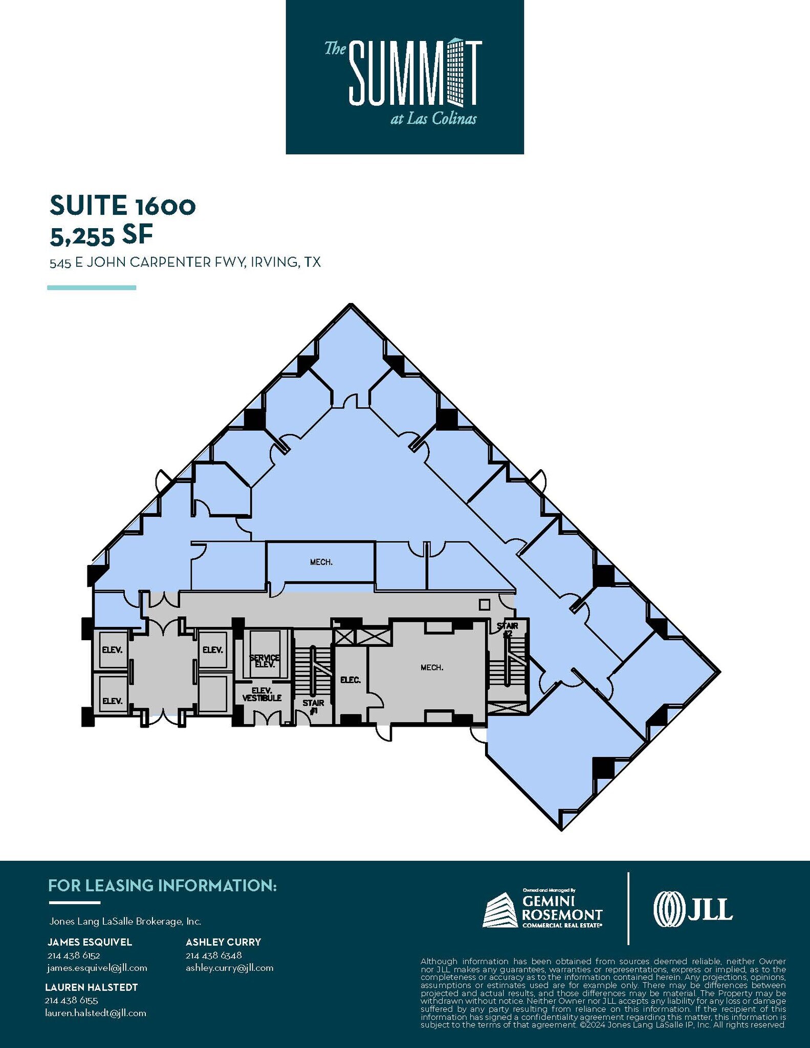 545 E John Carpenter Fwy, Irving, TX à louer Plan d’étage– Image 1 sur 1