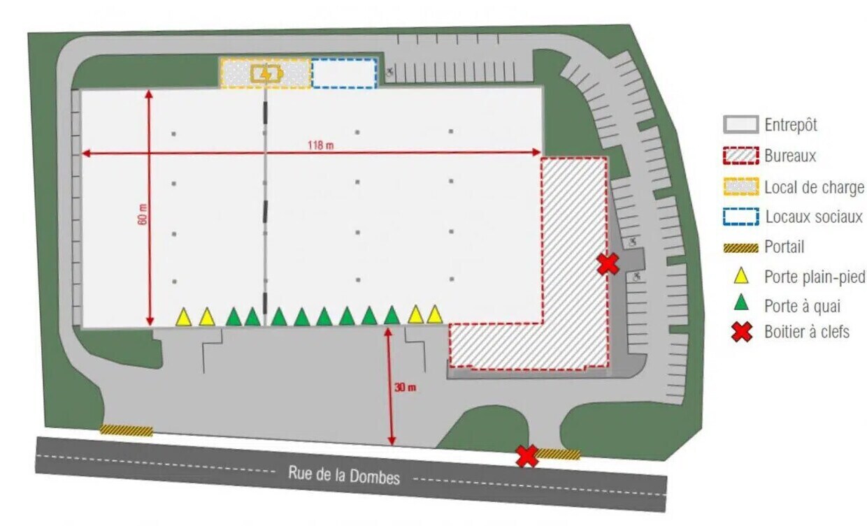 555 Rue De La Dombes, Miribel à louer Plan d’étage– Image 1 sur 1