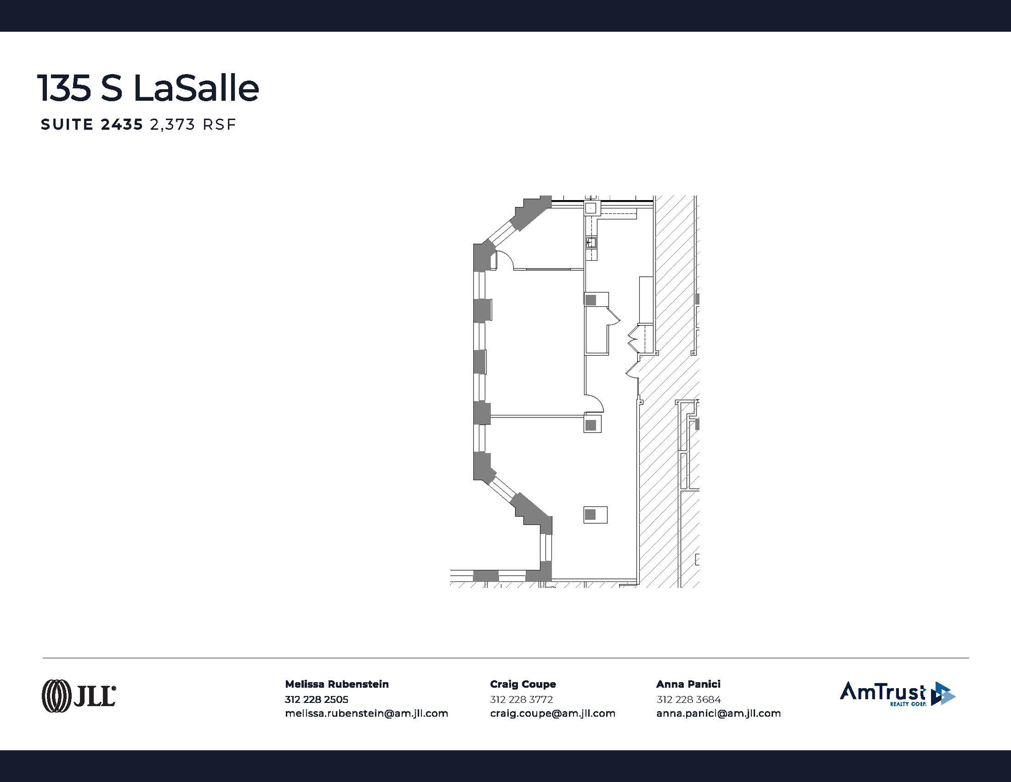 135 S LaSalle St, Chicago, IL à louer Plan d’étage– Image 1 sur 4