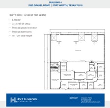 2501-2519 Gravel Dr, Fort Worth, TX à louer Plan d’étage– Image 1 sur 1