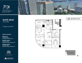 701 Brickell Ave, Miami, FL à louer Plan d’étage– Image 1 sur 1