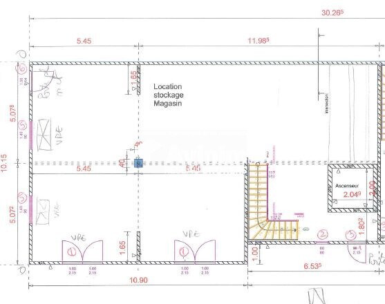 Bureau dans Saint-Genis-Pouilly à louer Plan d’étage– Image 1 sur 9