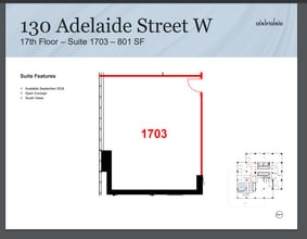 130 Adelaide St W, Toronto, ON à louer Plan d’étage– Image 1 sur 1