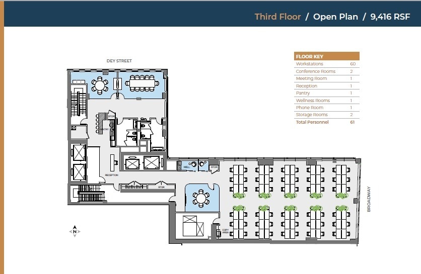 185 Broadway, New York, NY 10038 - Lot 2 (Office) - - Plan d’étage - Image 1 of 14