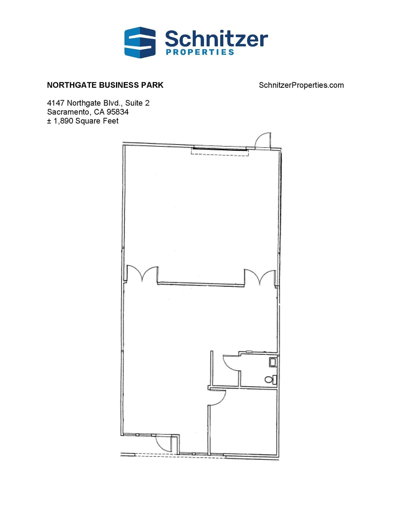 4135 Northgate Blvd, Sacramento, CA à louer Plan d’étage– Image 1 sur 1