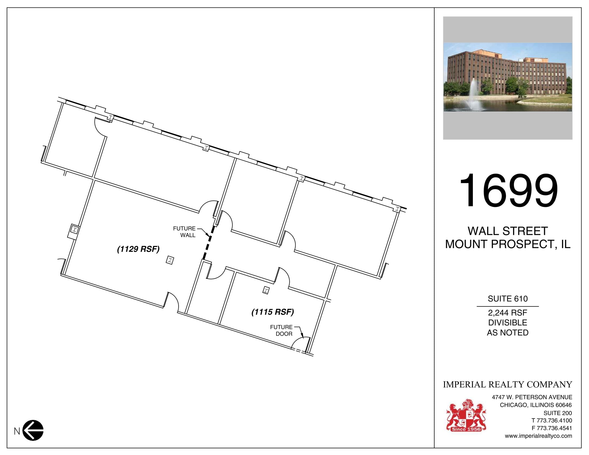 1699 Wall St, Mount Prospect, IL à louer Plan de site– Image 1 sur 8