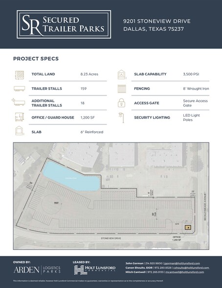 9201 Stoneview Dr, Dallas, TX à louer - Plan de site – Image 2 sur 2