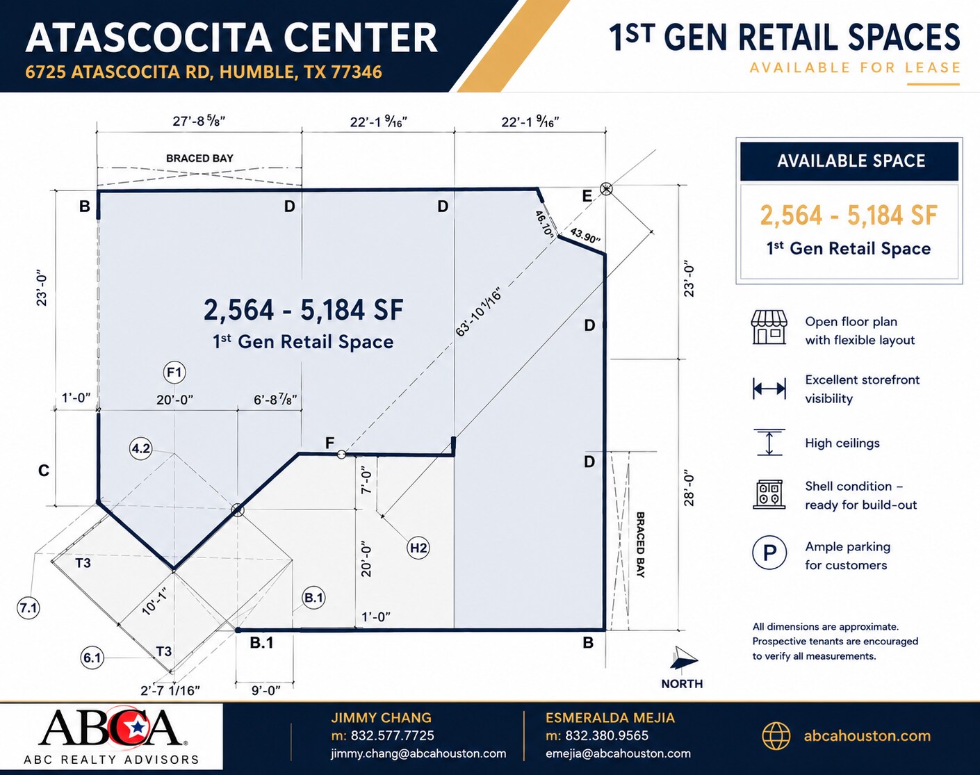 6725 Atascocita Rd, Humble, TX à louer Plan d’étage– Image 1 sur 1