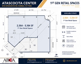 6725 Atascocita Rd, Humble, TX à louer Plan d’étage– Image 1 sur 1