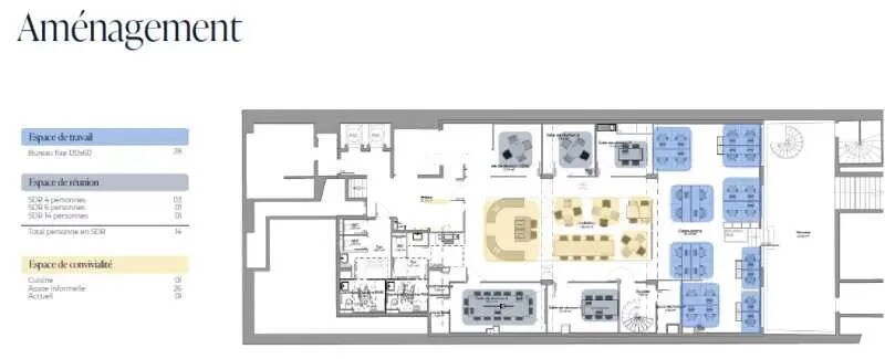 Bureau dans Paris à louer - Plan d’étage – Image 3 sur 5