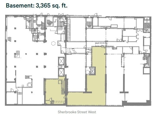 1300-1312 Rue Sherbrooke W, Montréal, QC à louer Plan d’étage– Image 1 sur 3