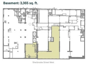 1300-1312 Rue Sherbrooke W, Montréal, QC à louer Plan d’étage– Image 1 sur 3