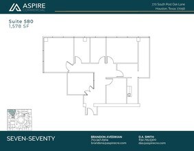 770 S Post Oak Ln, Houston, TX à louer Plan d’étage– Image 1 sur 3