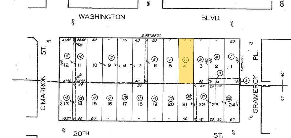 2368 W Washington Blvd, Los Angeles, CA à vendre - Plan cadastral – Image 2 sur 2