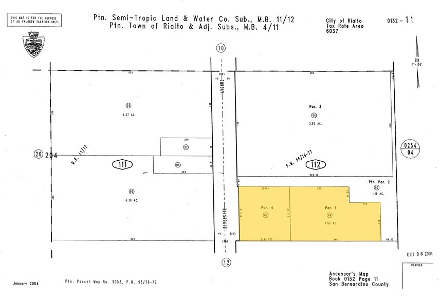 1613 S Riverside Ave, Rialto, CA à louer - Plan cadastral – Image 2 sur 5