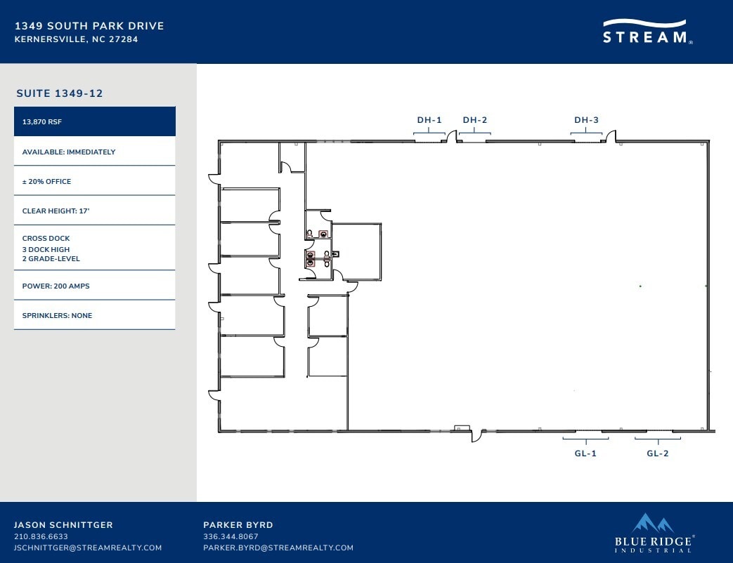 1349 South Park Dr, Kernersville, NC à louer Plan d’étage– Image 1 sur 1