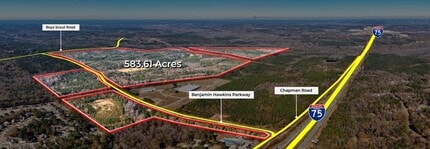 Benjamin Hawkins Pkwy, Byron, GA - Vue aérienne  vue de carte - Image1