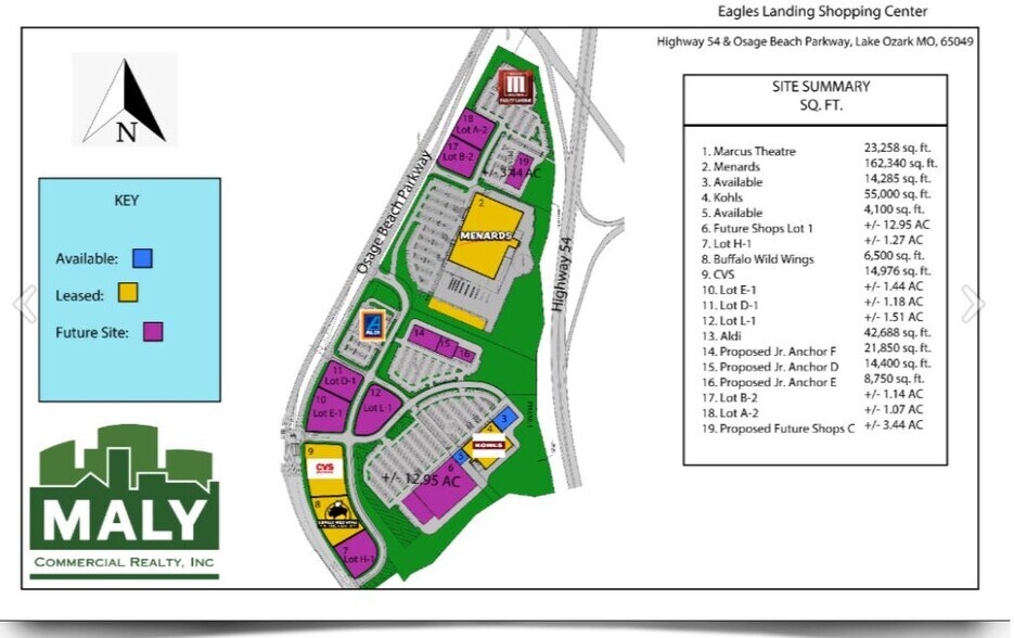 Highway 54 & Osage Beach Pky, Lake Ozark, MO à vendre - Plan de site – Image 2 sur 4