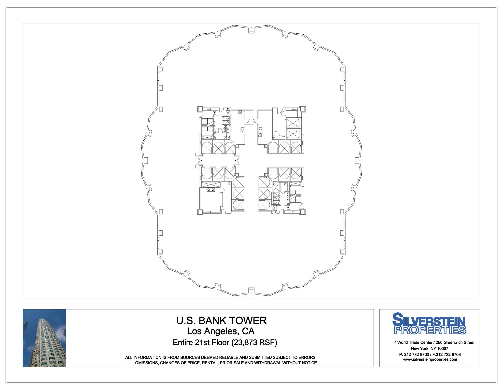 633 W 5th St, Los Angeles, CA à louer Plan d’étage– Image 1 sur 2