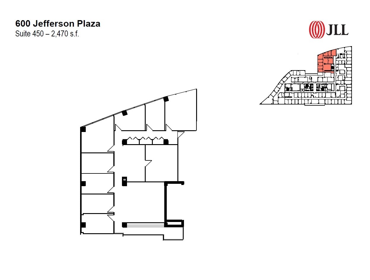 600 Jefferson Plz, Rockville, MD à louer Plan d’étage– Image 1 sur 1