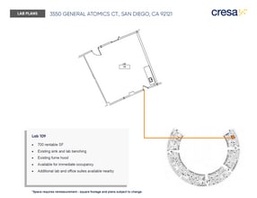 3550 General Atomics Ct, San Diego, CA à louer Plan d’étage– Image 1 sur 1