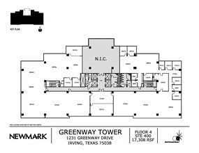 1231 Greenway Dr, Irving, TX à louer Plan d’étage– Image 1 sur 1