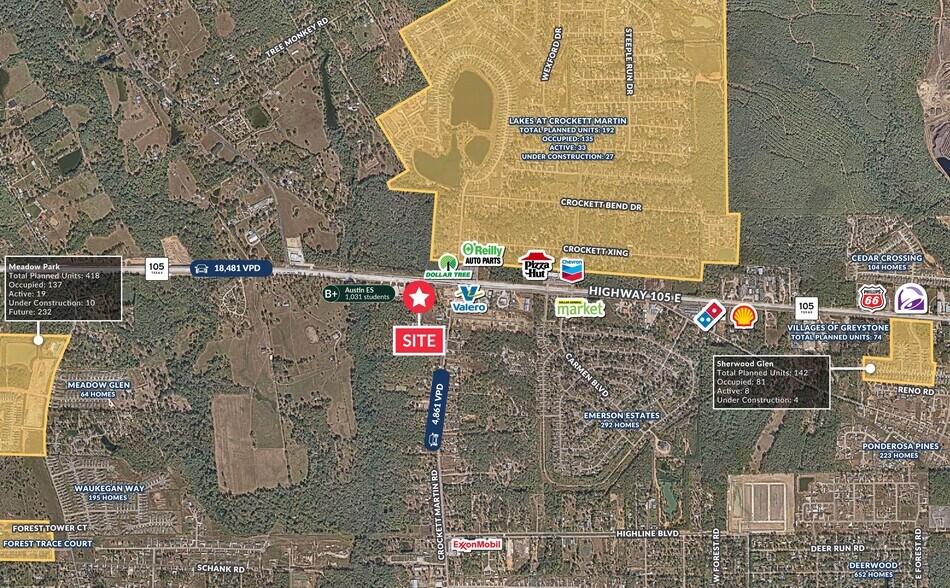 Highway 105 & Crockett Martin Rd, Conroe, TX à louer - Photo principale – Image 1 sur 2