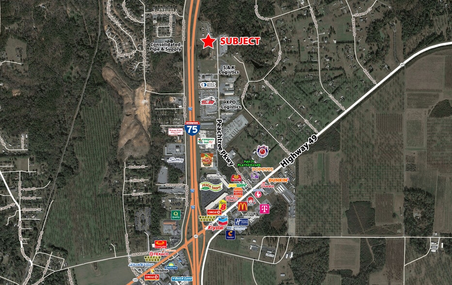 147 Peachtree Pky, Byron, GA à louer - Aérien – Image 3 sur 4