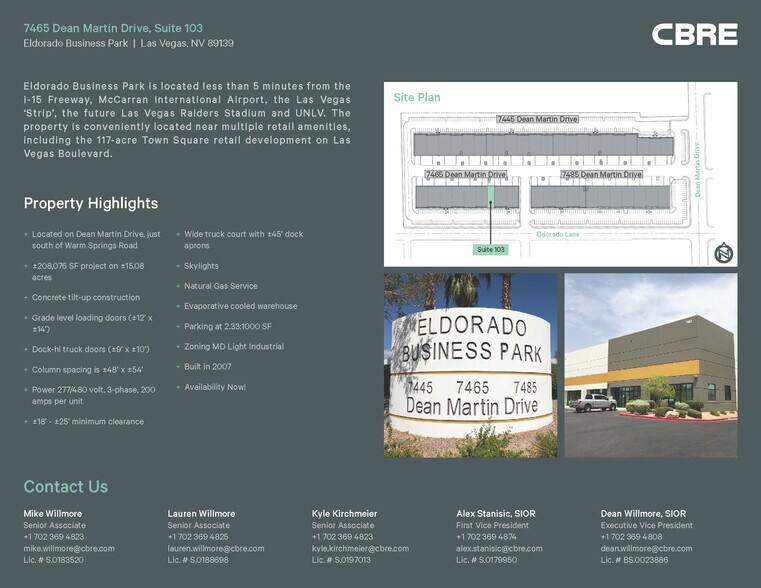 7465 Dean Martin Dr, Las Vegas, NV à louer - Autre – Image 2 sur 6