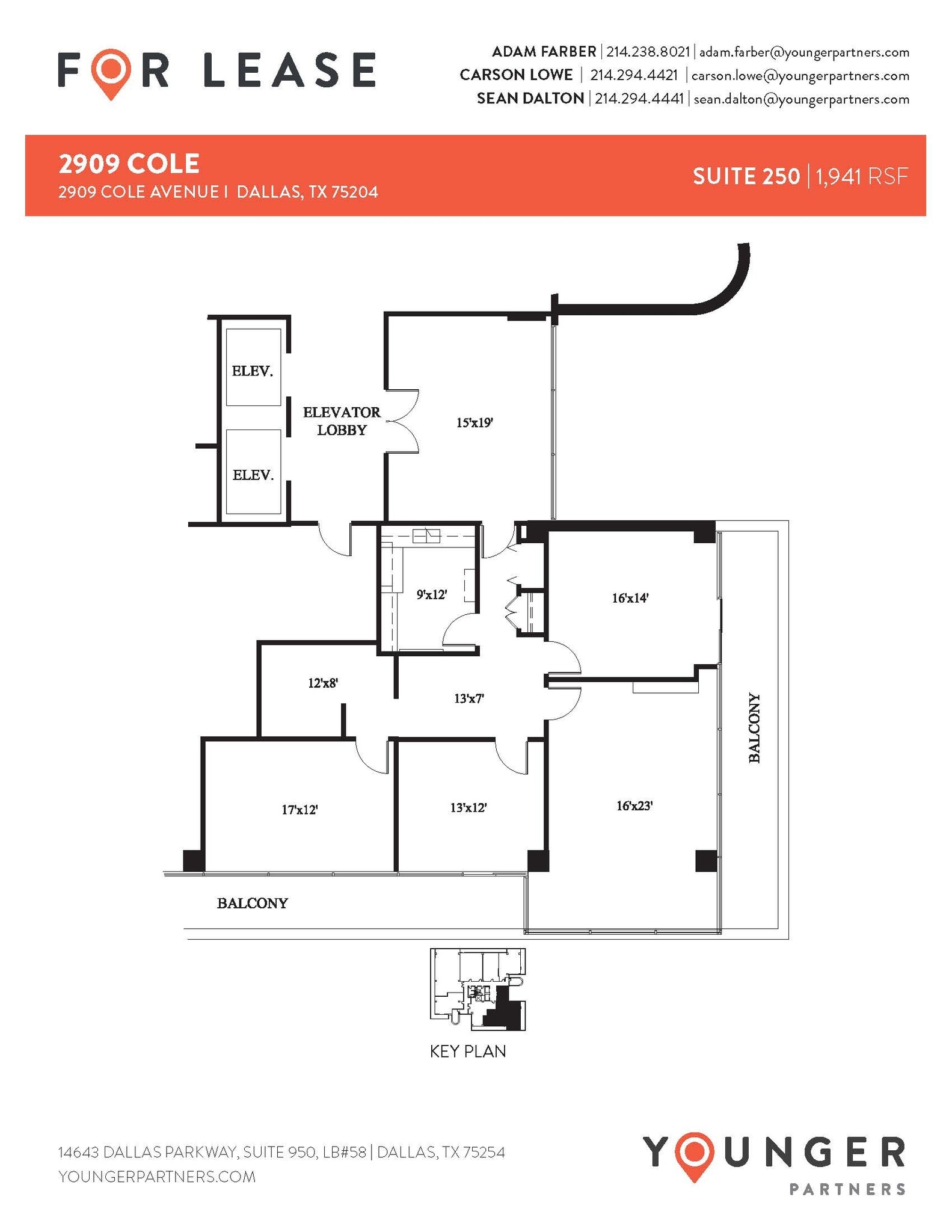 2909 Cole Ave, Dallas, TX à louer Plan d’étage– Image 1 sur 1