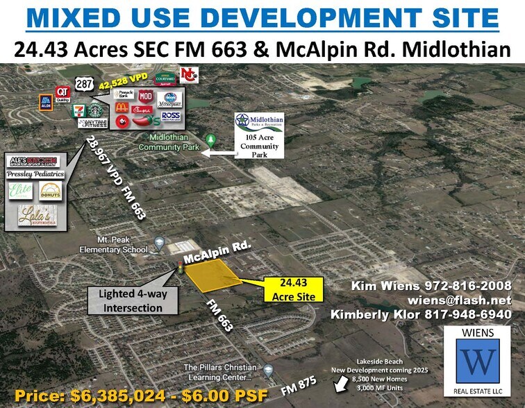 SEC FM 663 & McAlpin Rd, Midlothian, TX à vendre - Photo principale – Image 1 sur 5