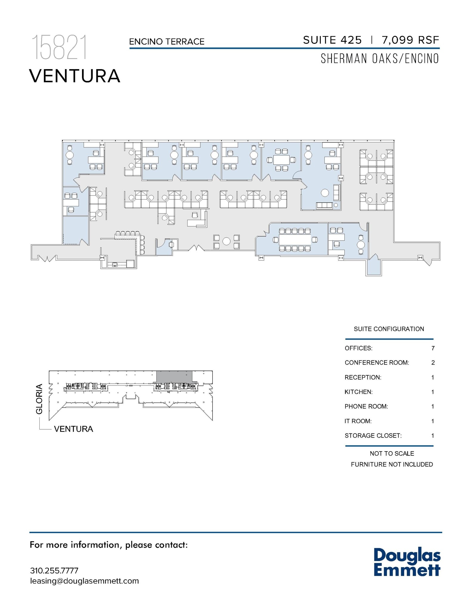 15821 Ventura Blvd, Encino, CA à louer Plan d’étage– Image 1 sur 1
