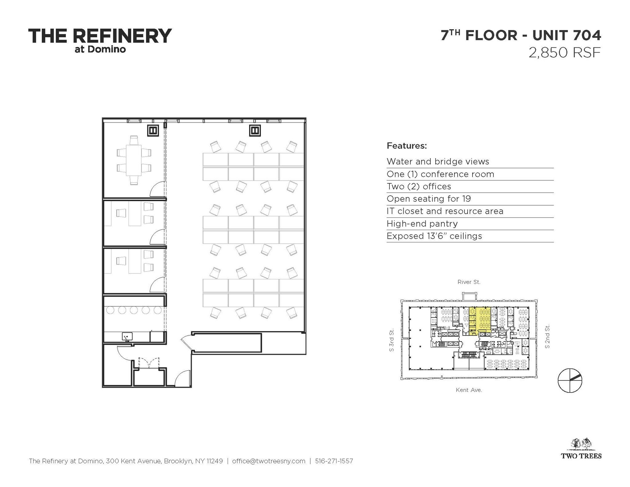 300 Kent Ave, Brooklyn, NY à louer Plan d’étage– Image 1 sur 9