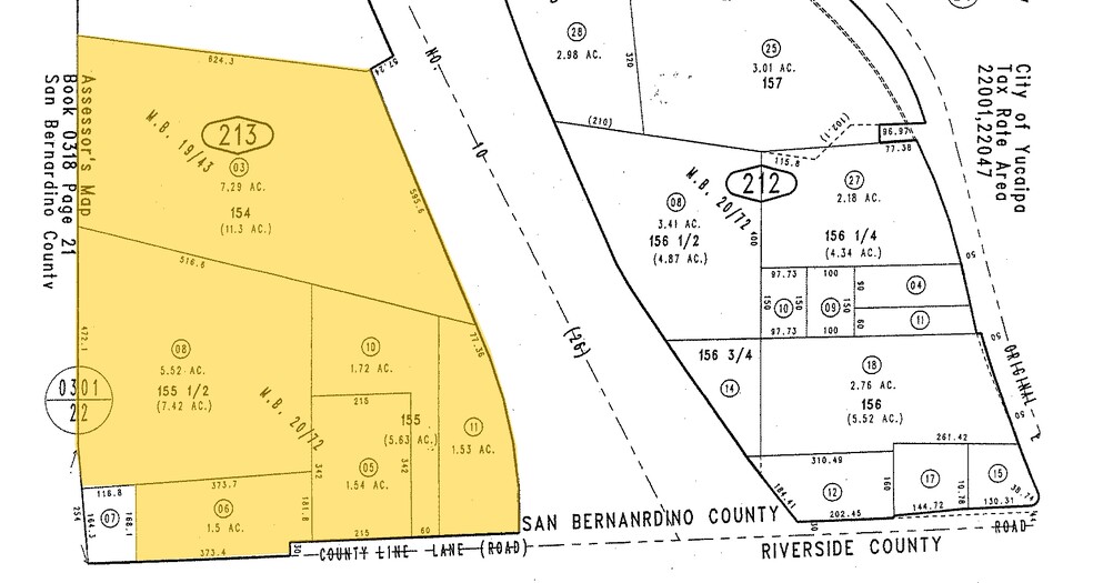 33800 County Line Ln, Yucaipa, CA à louer - Plan cadastral – Image 3 sur 4