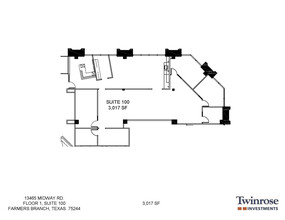 13465 Midway Rd, Farmers Branch, TX à louer Plan d’étage– Image 1 sur 8