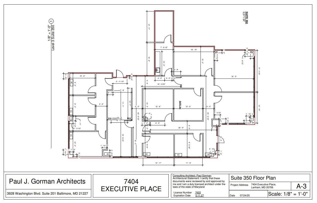 7375 Executive Pl, Lanham, MD à louer Plan d’étage– Image 1 sur 1