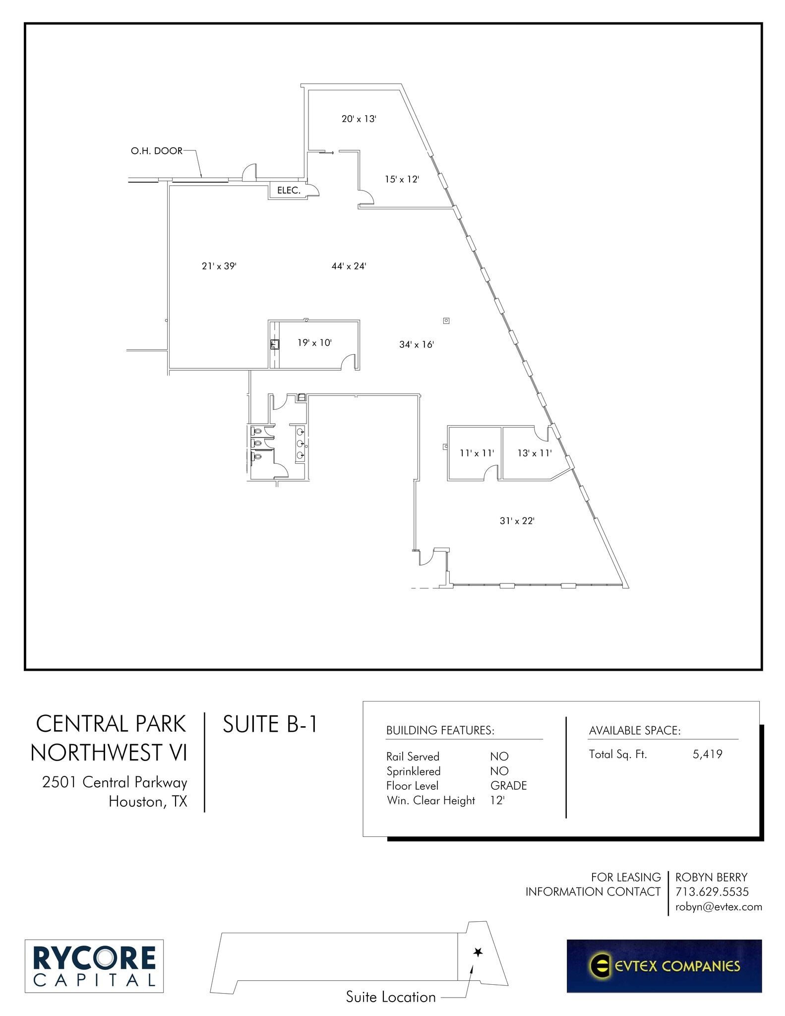 2501 Central Pky, Houston, TX à louer Plan de site– Image 1 sur 1