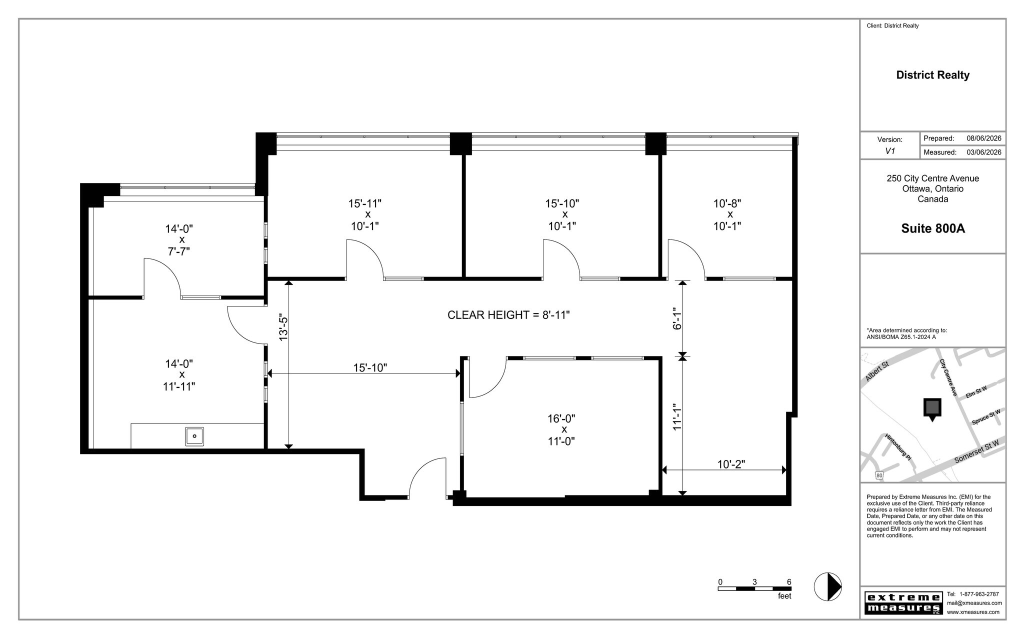 250 City Centre Ave, Ottawa, ON à louer Plan d’étage– Image 1 sur 1