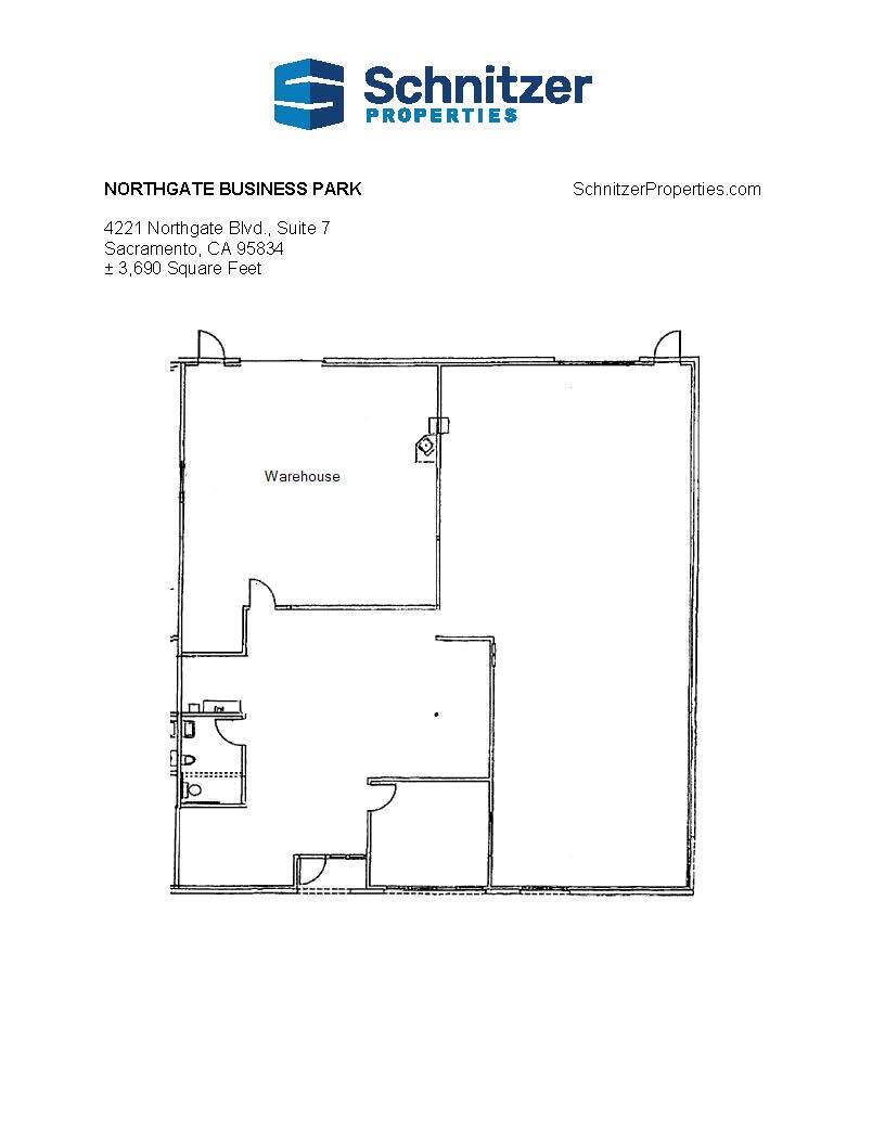 4135 Northgate Blvd, Sacramento, CA à louer Plan d’étage– Image 1 sur 1