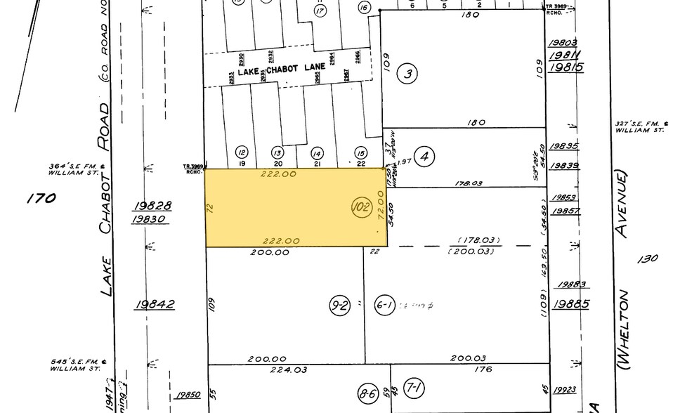 19830 Lake Chabot Rd, Castro Valley, CA à louer - Plan cadastral – Image 2 sur 15