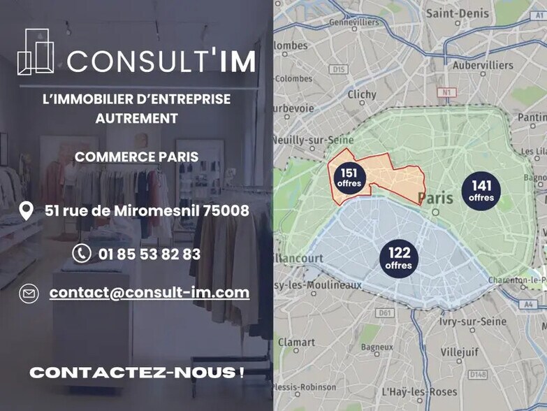 Local commercial dans Paris à louer - Photo de l’immeuble – Image 3 sur 3