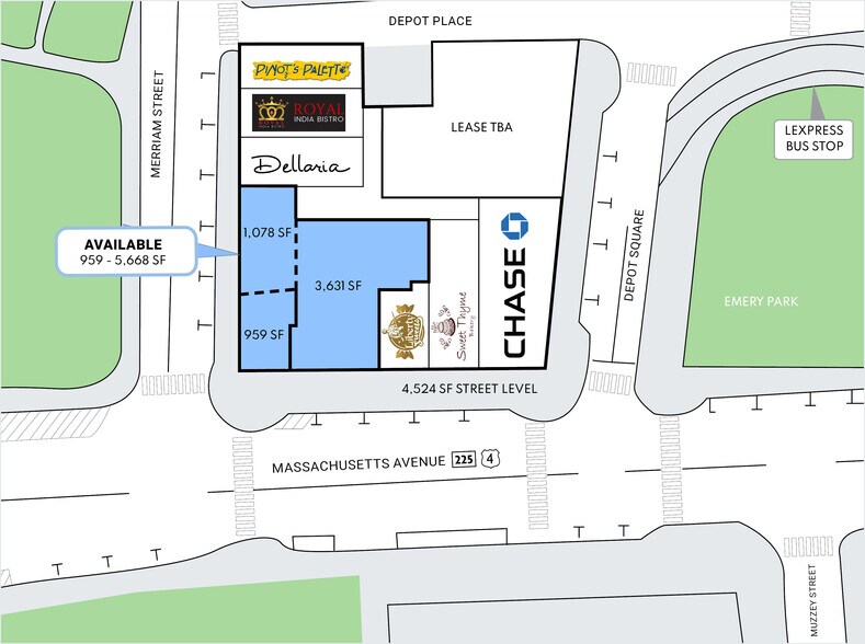 1833-1853 Massachusetts Ave, Lexington, MA à louer - Plan de site – Image 3 sur 6