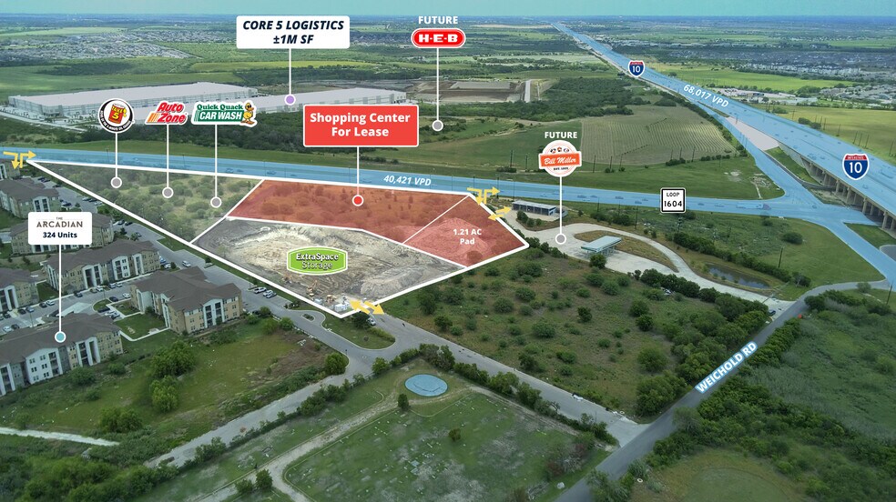 1604 E at IH-10 E, Converse, TX à louer - Aérien – Image 2 sur 5