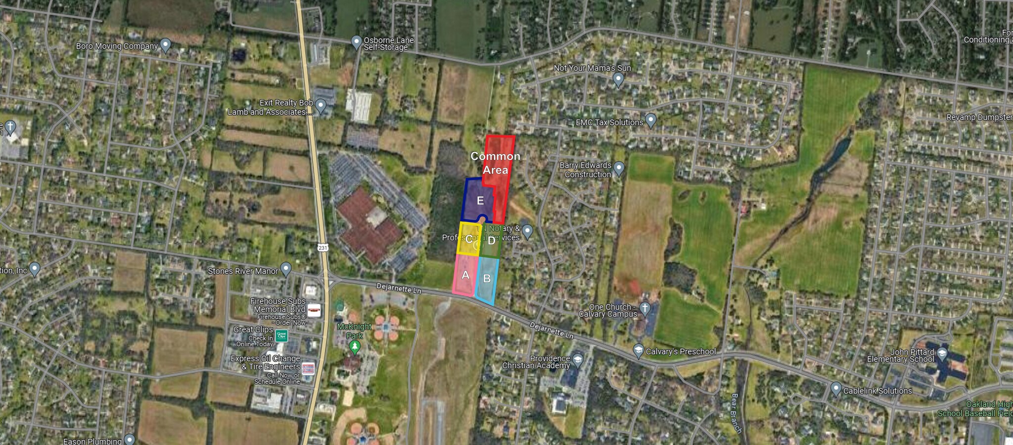 DeJarnett Ln, Murfreesboro, TN à vendre Aérien– Image 1 sur 2