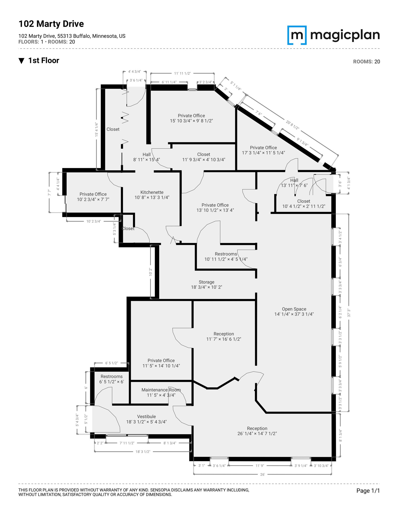 102 Marty Dr, Buffalo, MN à louer Plan d’étage– Image 1 sur 9