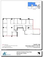 350 Burnhamthorpe Rd W, Mississauga, ON à louer Plan d’étage– Image 1 sur 1