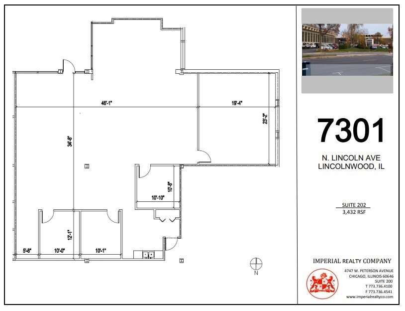 7301-7337 N Lincoln Ave, Lincolnwood, IL à louer Plan d’étage– Image 1 sur 7