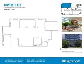 1511 N Westshore Blvd, Tampa, FL à louer Plan d’étage– Image 1 sur 2