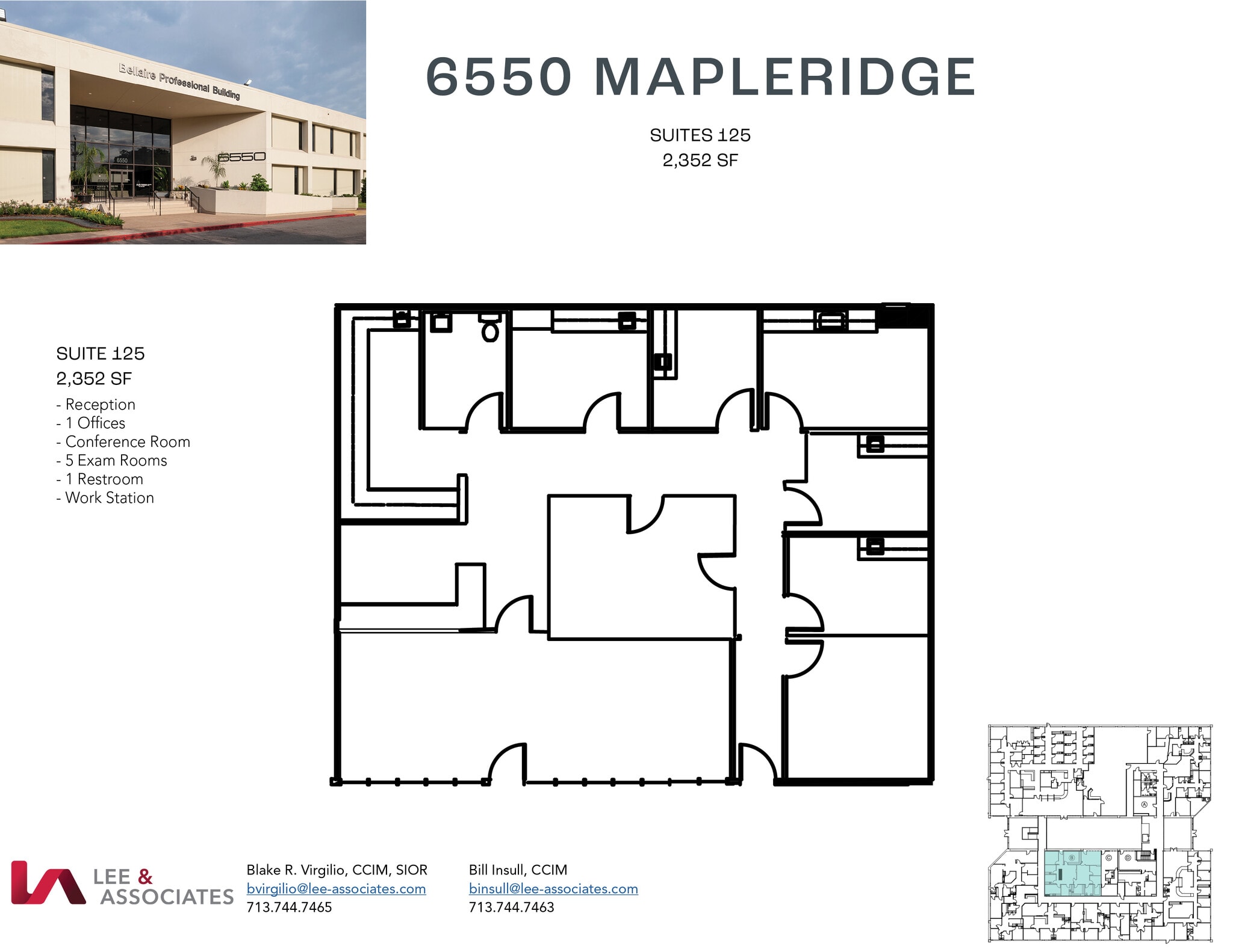 6550 Mapleridge St, Houston, TX à louer Plan d’étage– Image 1 sur 1