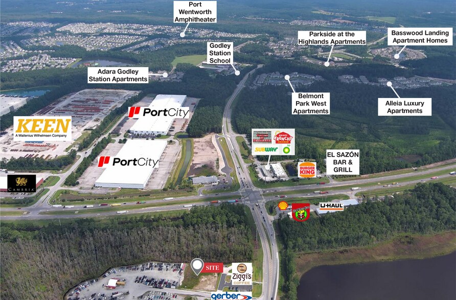 102 Jim Benton Ct, Port Wentworth, GA à vendre - Aérien – Image 3 sur 4